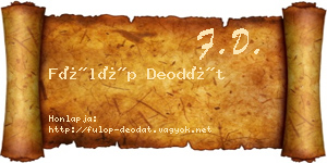 Fülöp Deodát névjegykártya